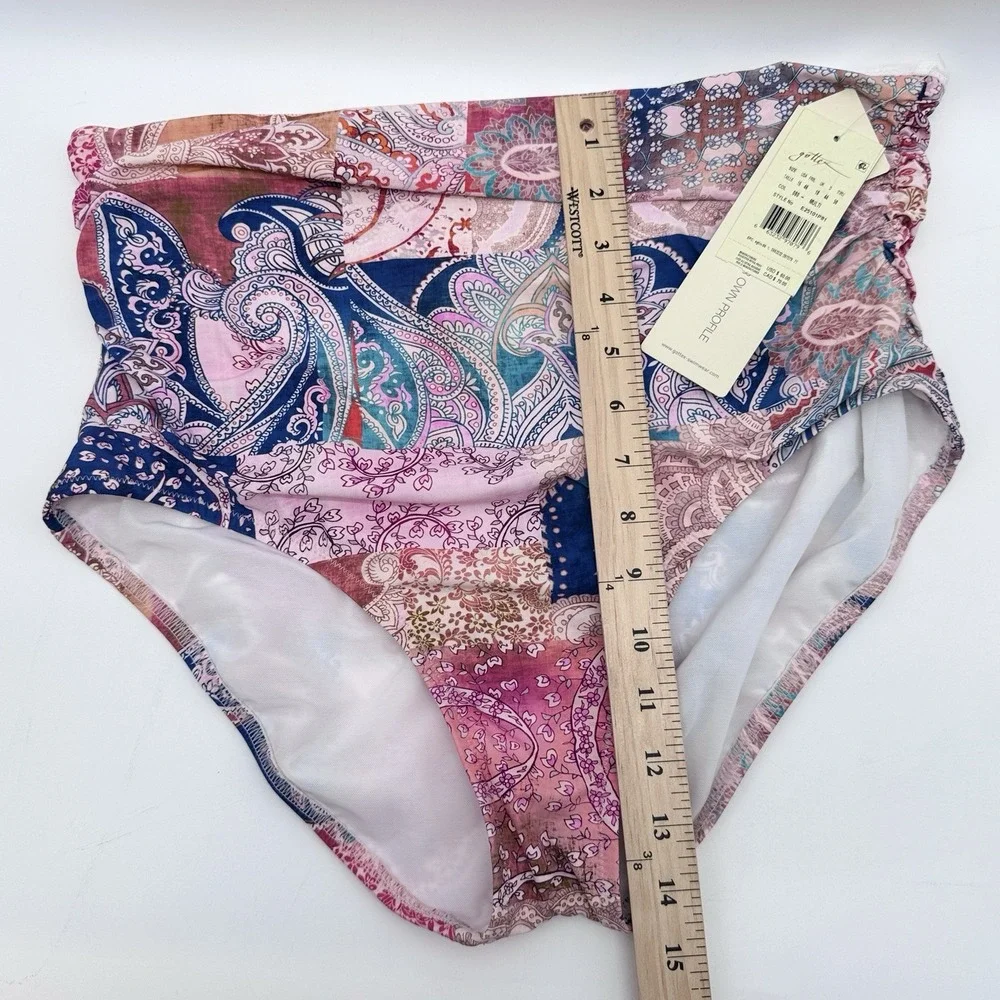 Profile by Gottex Karma Shirred High Waist Swim Bottom Size 16